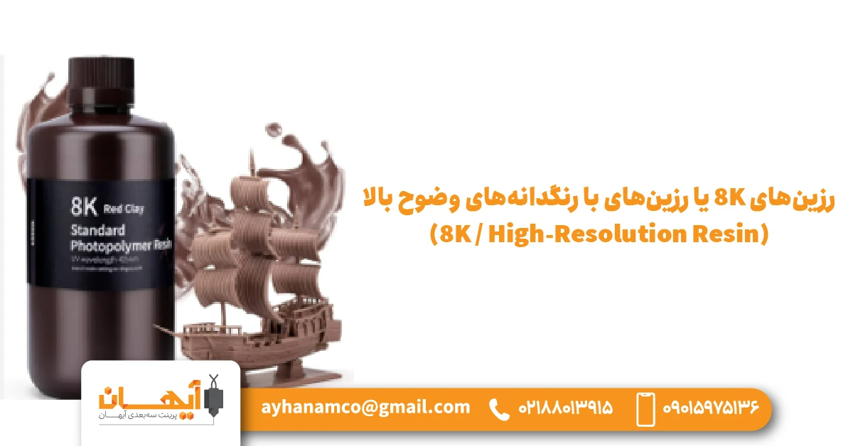 7. رزینهای 8K یا رزینهای با رنگدانههای وضوح بالا (8K / High-Resolution Resin) 7. رزینهای 8K یا رزینهای با رنگدانههای وضوح بالا (8K / High-Resolution Resin)