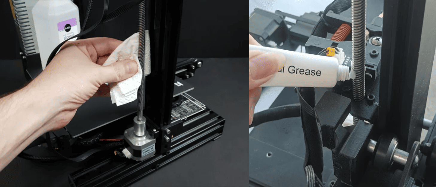 روانکاری محورهای پرینتر سهبعدب